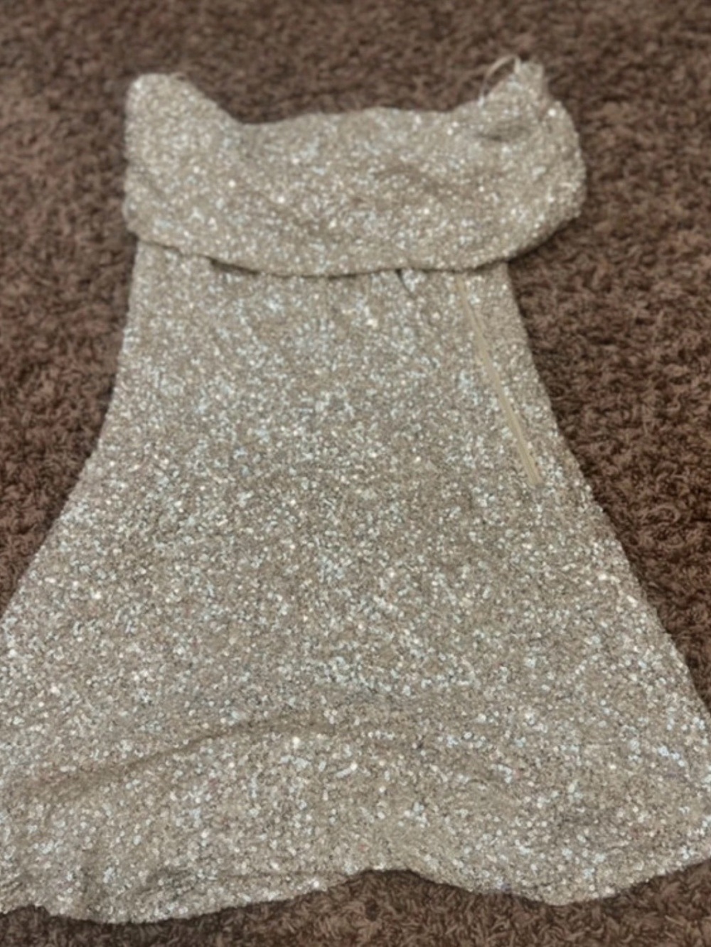 Fashion Nova Sparklin Sequin Off-Shoulder Dress